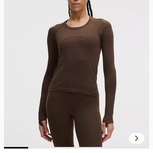 Women's Brown Swifty Tech Long Sleeve Top